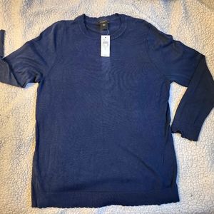 Ann Taylor Factory Sweater Dark Blue Large NWT